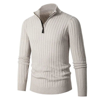 Jarl | Timeless half-zip sweater with stand-up collar