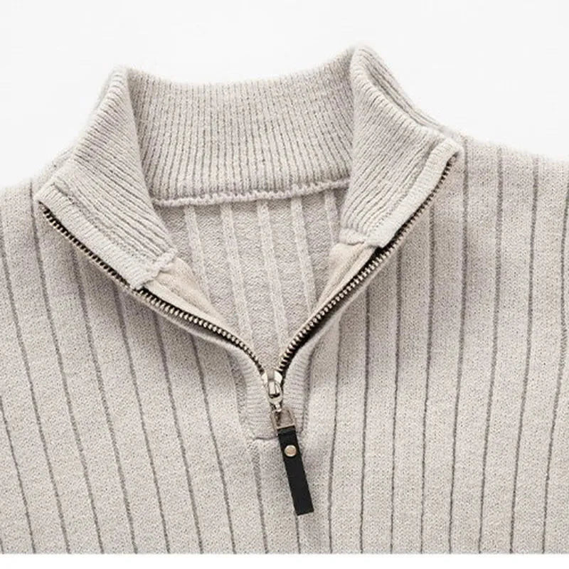 Jarl | Timeless half-zip sweater with stand-up collar