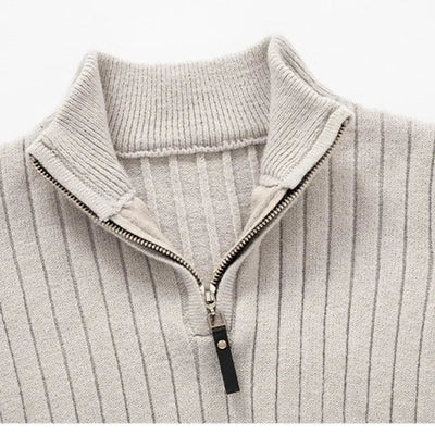 Jarl | Timeless half-zip sweater with stand-up collar