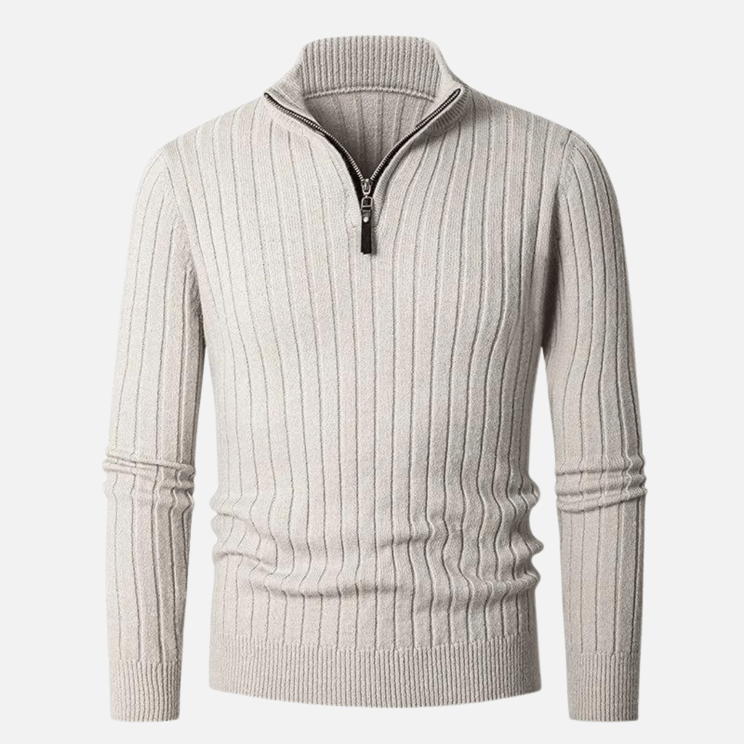 Jarl | Timeless half-zip sweater with stand-up collar