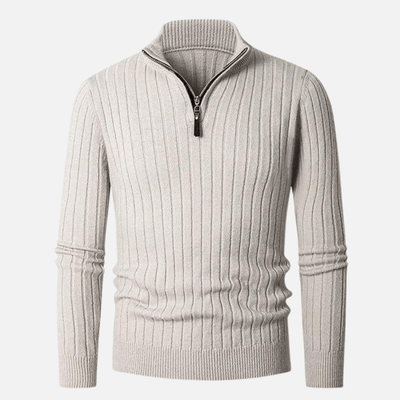 Jarl | Timeless half-zip sweater with stand-up collar