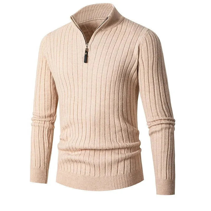 Jarl | Timeless half-zip sweater with stand-up collar