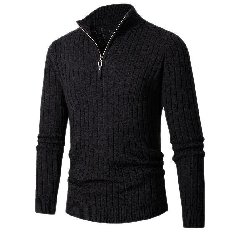Jarl | Timeless half-zip sweater with stand-up collar