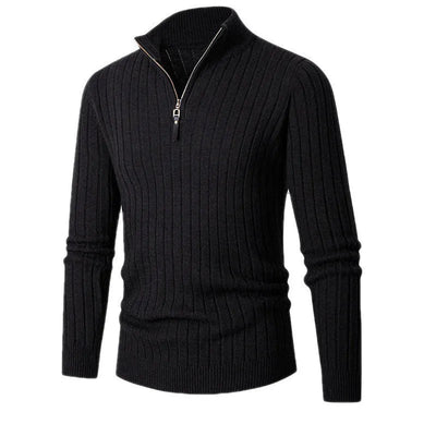Jarl | Timeless half-zip sweater with stand-up collar