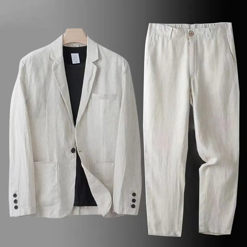 Dougal® | Luxe Linen Blazer & Trousers Set