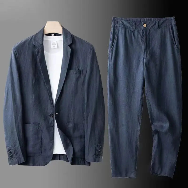 Dougal® | Luxe Linen Blazer & Trousers Set
