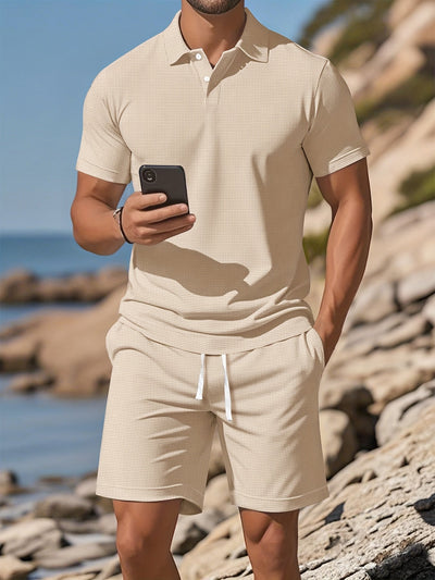 Bartolome | Summer Knit Polo Set for Men – Sleek & Stretchy