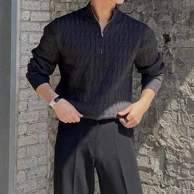 Wyatt® | Zipped Jacquard Sweater