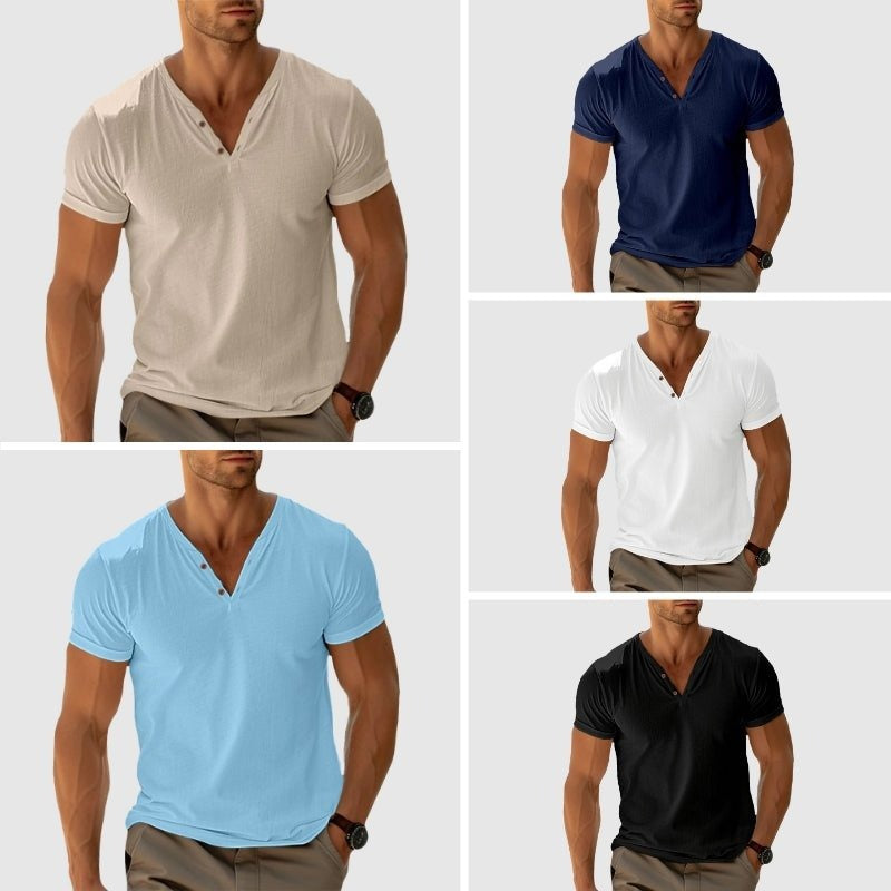 Kenji® | Knitted T-Shirt With Buttons