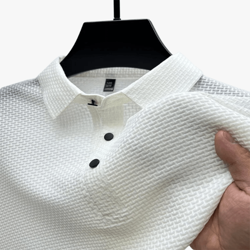 Tiburcio | Men's Waffle Knit Polo Shirt
