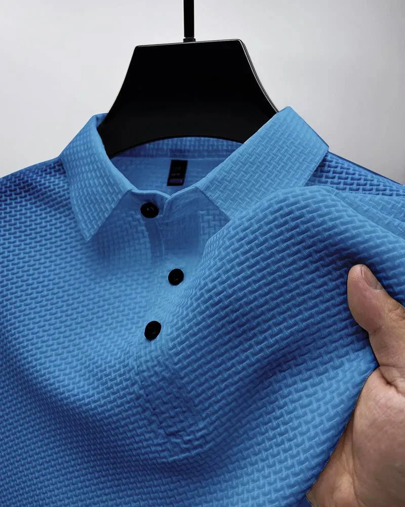 Tiburcio | Men's Waffle Knit Polo Shirt