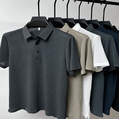 Tiburcio | Men's Waffle Knit Polo Shirt
