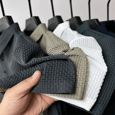 Tiburcio | Men's Waffle Knit Polo Shirt