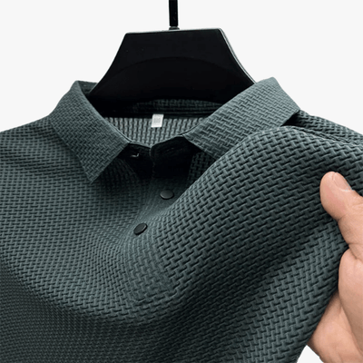 Tiburcio | Men's Waffle Knit Polo Shirt