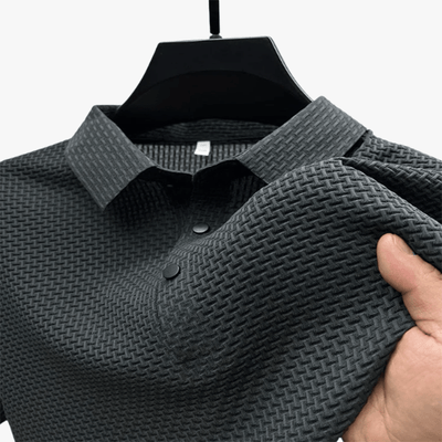 Tiburcio | Men's Waffle Knit Polo Shirt