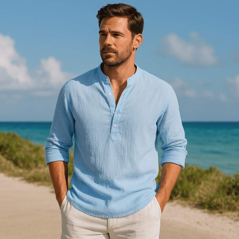 Joachim | Lightweight Linen Shirt for Men – Breathable Summer Beach Style