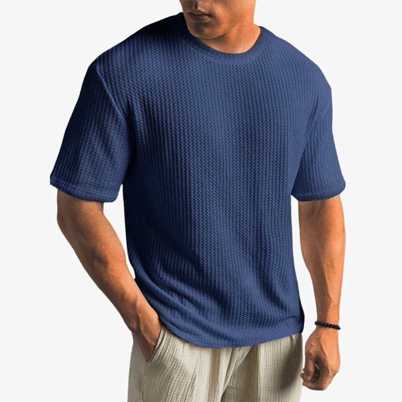 Máximo | Lightweight Waffle Knit T-Shirt for Men – Breathable Summer Style