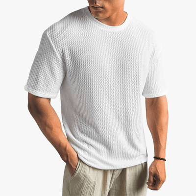 Máximo | Lightweight Waffle Knit T-Shirt for Men – Breathable Summer Style