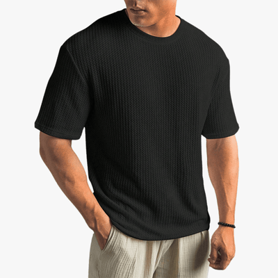 Máximo | Lightweight Waffle Knit T-Shirt for Men – Breathable Summer Style