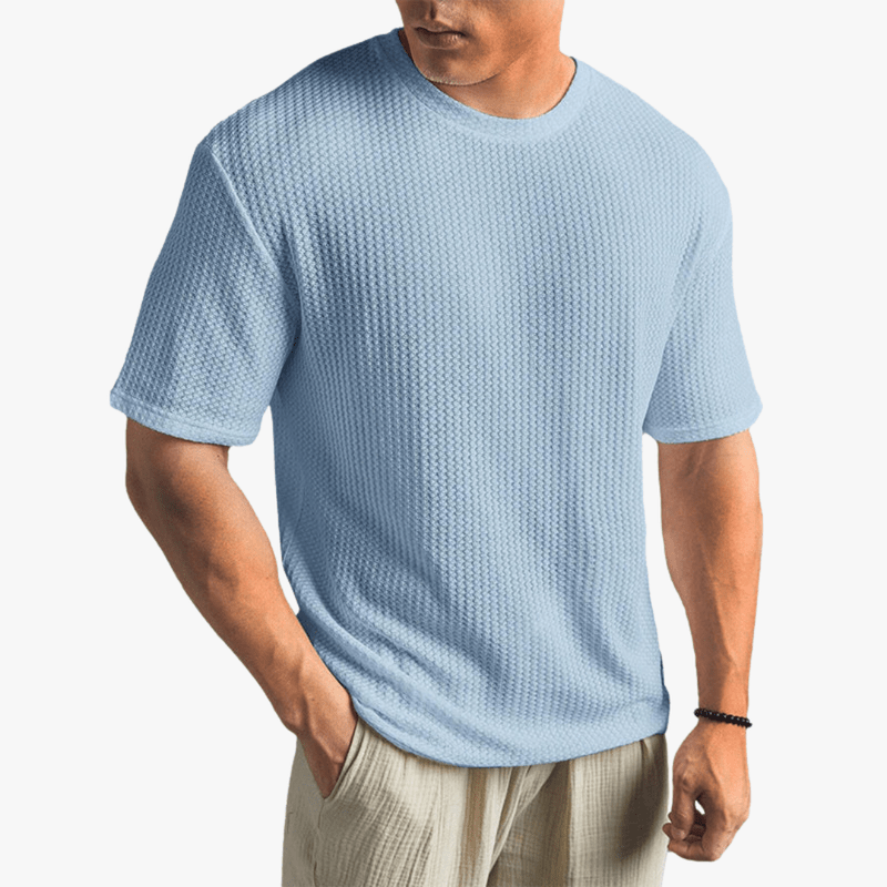 Máximo | Lightweight Waffle Knit T-Shirt for Men – Breathable Summer Style