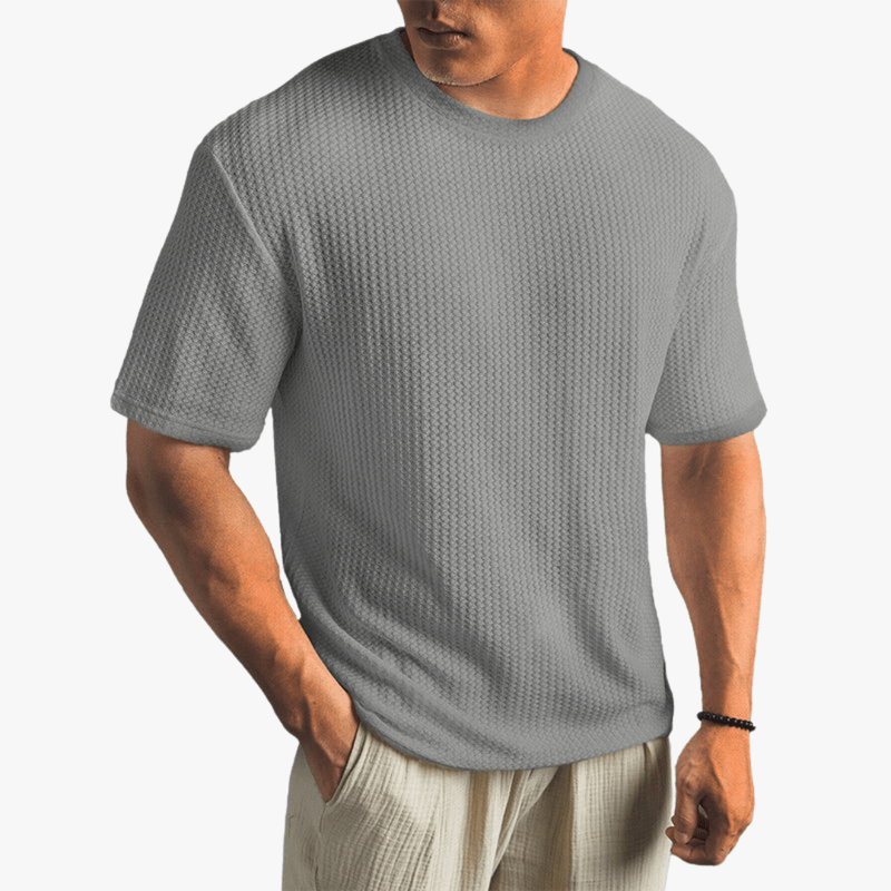 Máximo | Lightweight Waffle Knit T-Shirt for Men – Breathable Summer Style