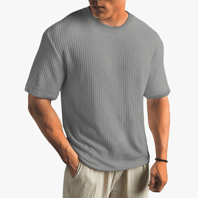 Máximo | Lightweight Waffle Knit T-Shirt for Men – Breathable Summer Style