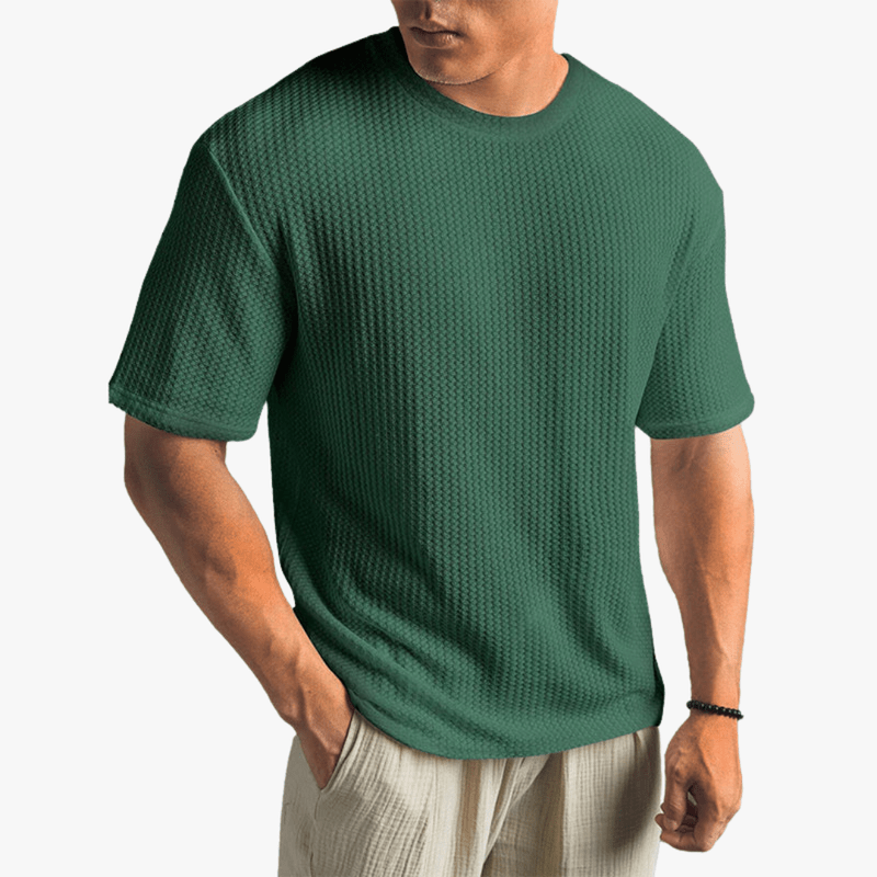 Máximo | Lightweight Waffle Knit T-Shirt for Men – Breathable Summer Style