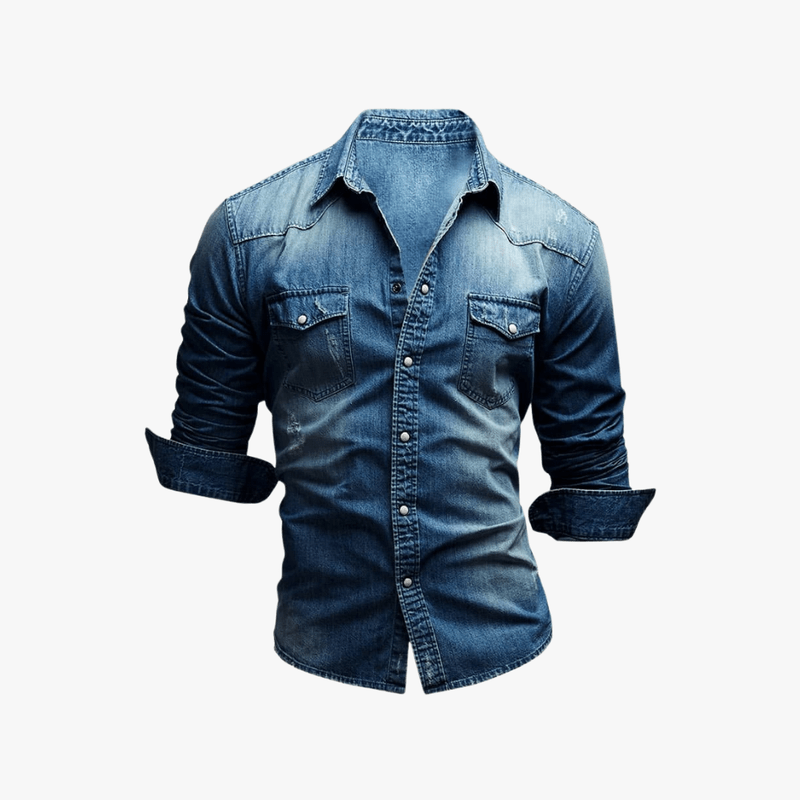 Samuel | Men's Slim Fit Denim Shirt – Casual Edge