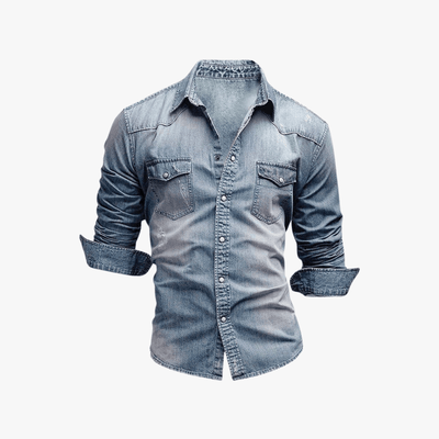 Samuel | Men's Slim Fit Denim Shirt – Casual Edge