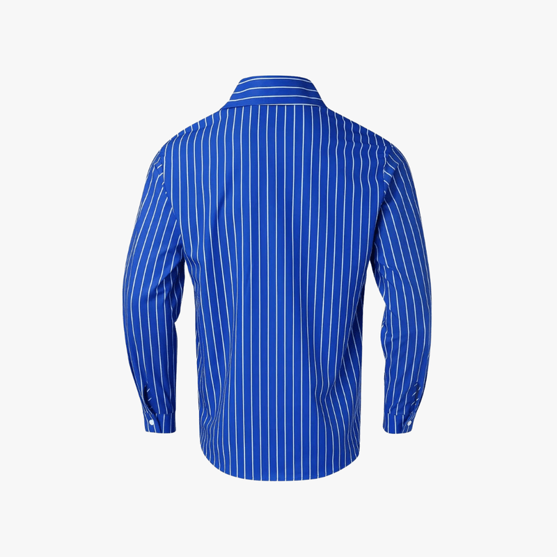 Jairus | Men Slim Fit Blue Striped Shirt