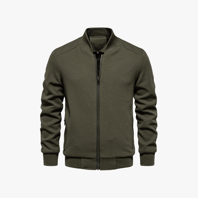 Eusebius | Men Waffle Bomber Jacket – Lightweight & Breathable - Textured Knit