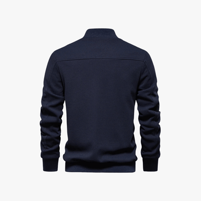 Eusebius | Men Waffle Bomber Jacket – Lightweight & Breathable - Textured Knit