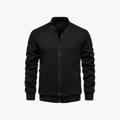 Eusebius | Men Waffle Bomber Jacket – Lightweight & Breathable - Textured Knit