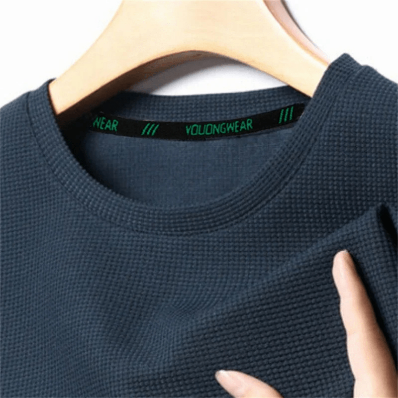 Ezekiel | Men Waffle Knit T-Shirt – Breathable - 4 Season Comfort