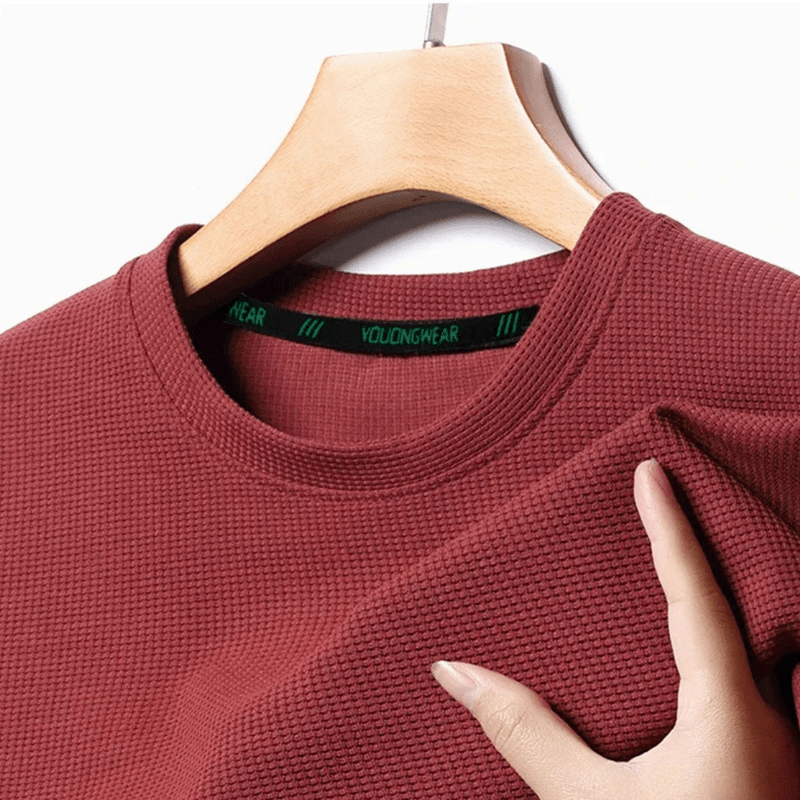 Ezekiel | Men Waffle Knit T-Shirt – Breathable - 4 Season Comfort