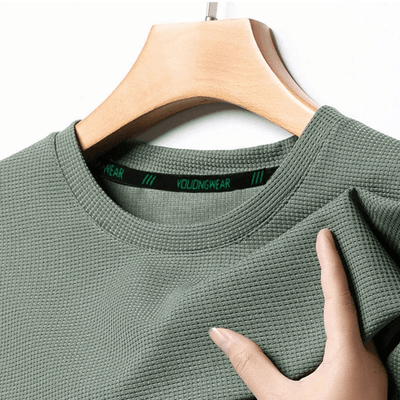 Ezekiel | Men Waffle Knit T-Shirt – Breathable - 4 Season Comfort