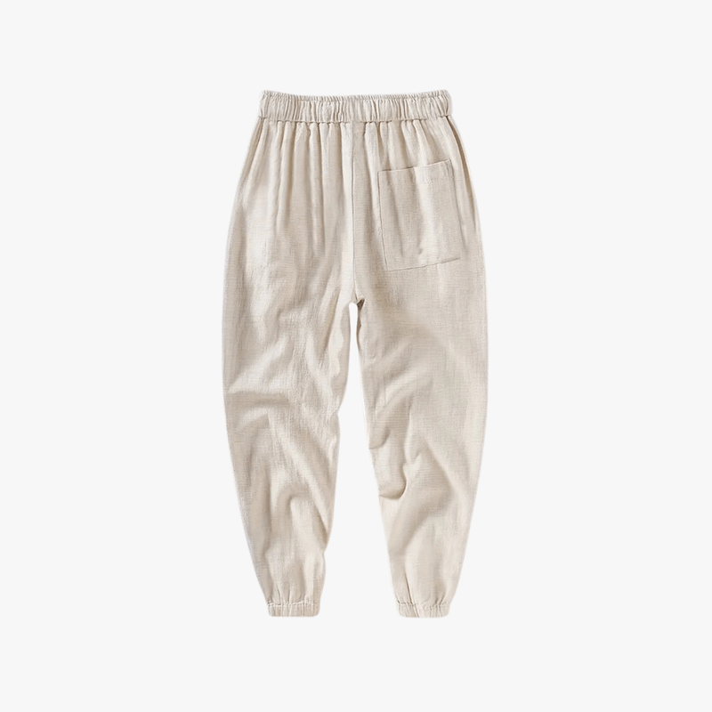 Jeremy | Men's Casual Linen Pants Elastic Waist Drawstring Beach Summer Pants Lightweight Linen Trousers