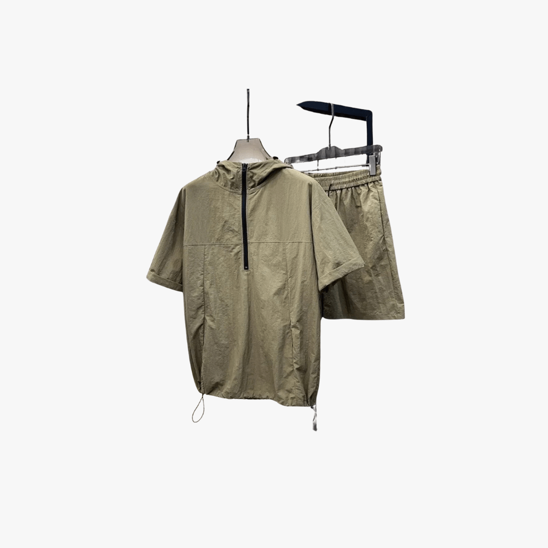 Crispin | Men's Lightweight Hooded Short Set – Sporty, Minimal & Breathable