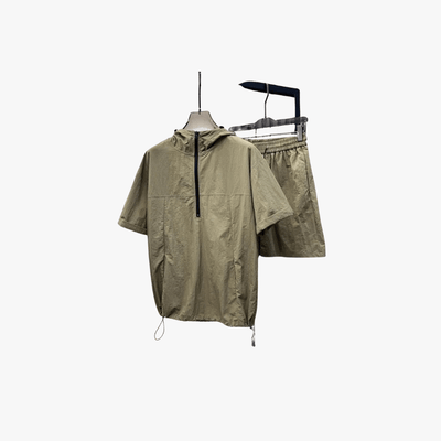 Crispin | Men's Lightweight Hooded Short Set – Sporty, Minimal & Breathable