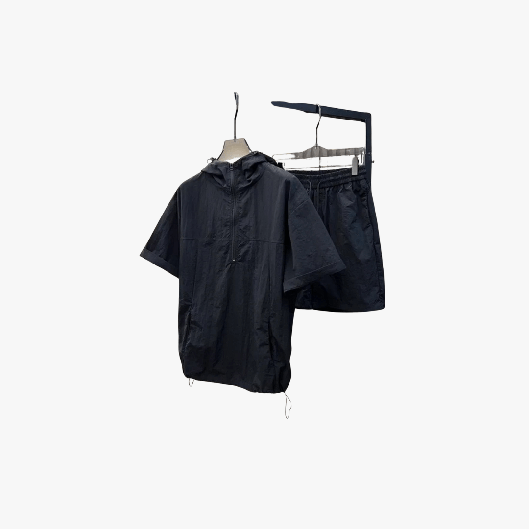 Crispin | Men's Lightweight Hooded Short Set – Sporty, Minimal & Breathable