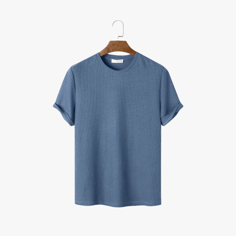 Marcial | Men's Textured Summer Tee – Breathable Cotton Waffle Shirt