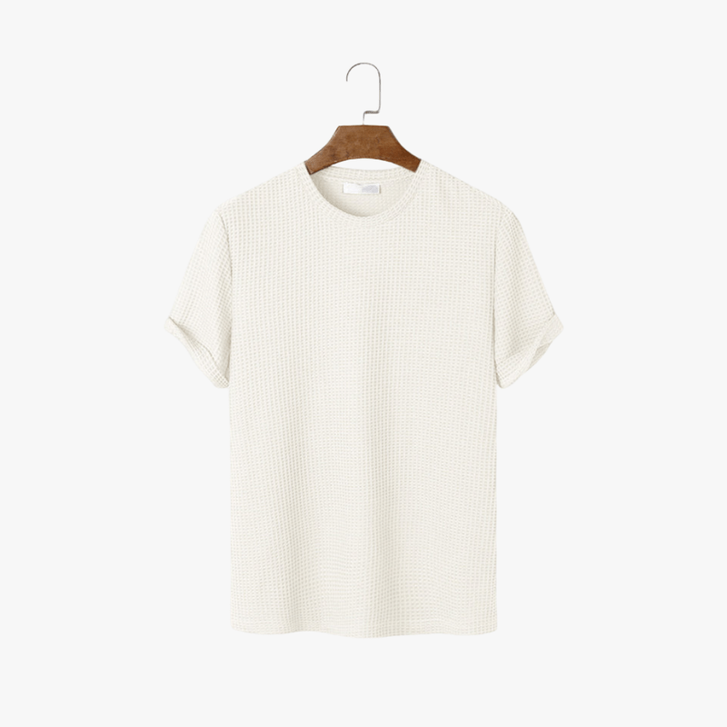 Marcial | Men's Textured Summer Tee – Breathable Cotton Waffle Shirt