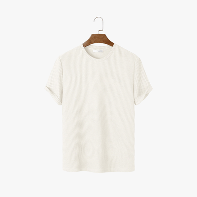Marcial | Men's Textured Summer Tee – Breathable Cotton Waffle Shirt