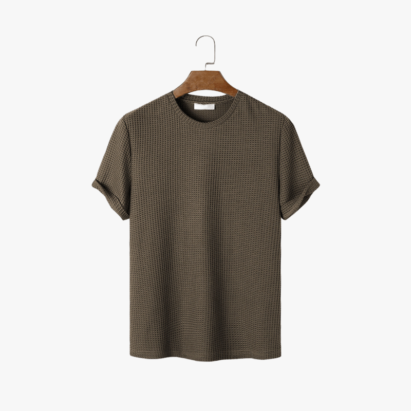 Marcial | Men's Textured Summer Tee – Breathable Cotton Waffle Shirt