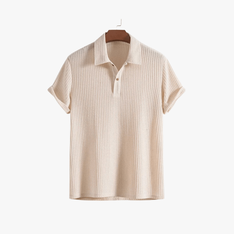 Lucas | Stylish Summer Polo Shirt for Men – Breathable Waffle Knit