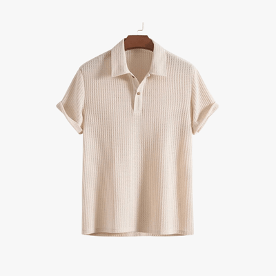 Lucas | Stylish Summer Polo Shirt for Men – Breathable Waffle Knit