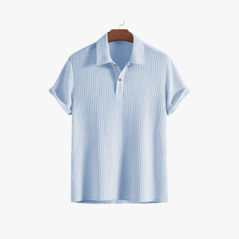 Lucas | Stylish Summer Polo Shirt for Men – Breathable Waffle Knit