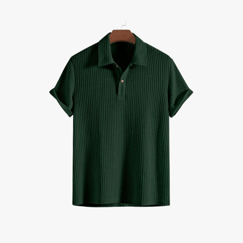 Lucas | Stylish Summer Polo Shirt for Men – Breathable Waffle Knit