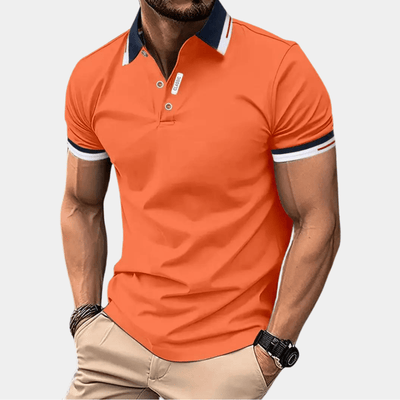 Dru | Summer Men's Slim Fit Polo Shirt – Lightweight, Stretch, Short Sleeve, Breathable & Moisture-Wicking