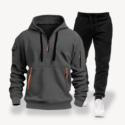 Inocencio® | Men Tracksuits with Half Zip Hoodie